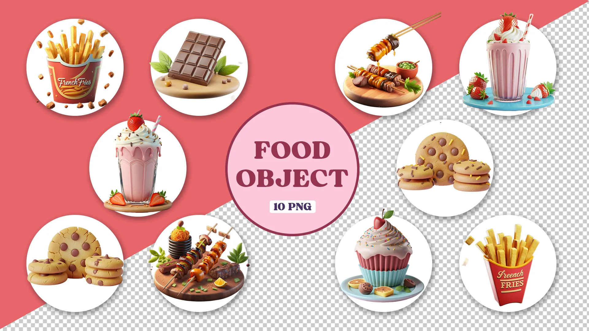 Sweet and Savory 3D Food Objects Pack